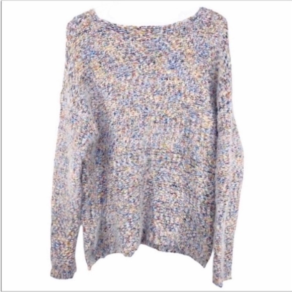 EASEL Multi pastel fuzzy sweater S/M - Picture 7 of 13